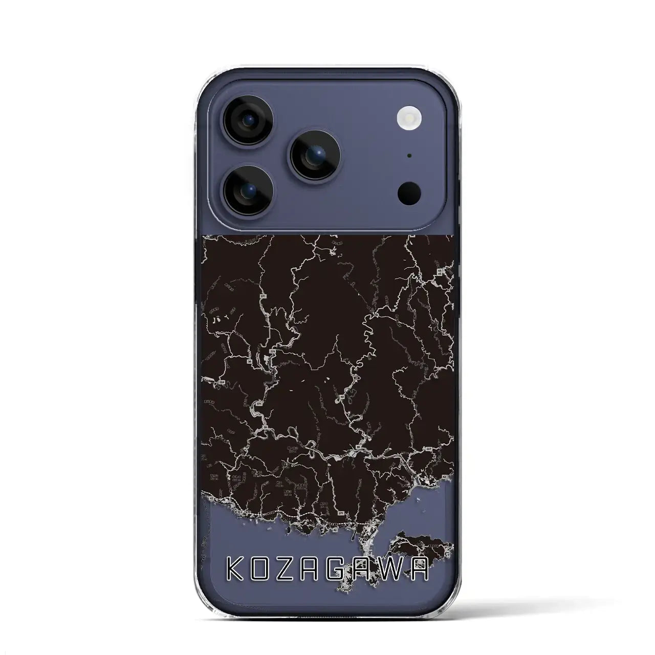 【古座川（和歌山県）】地図柄iPhoneケース（クリアタイプ）