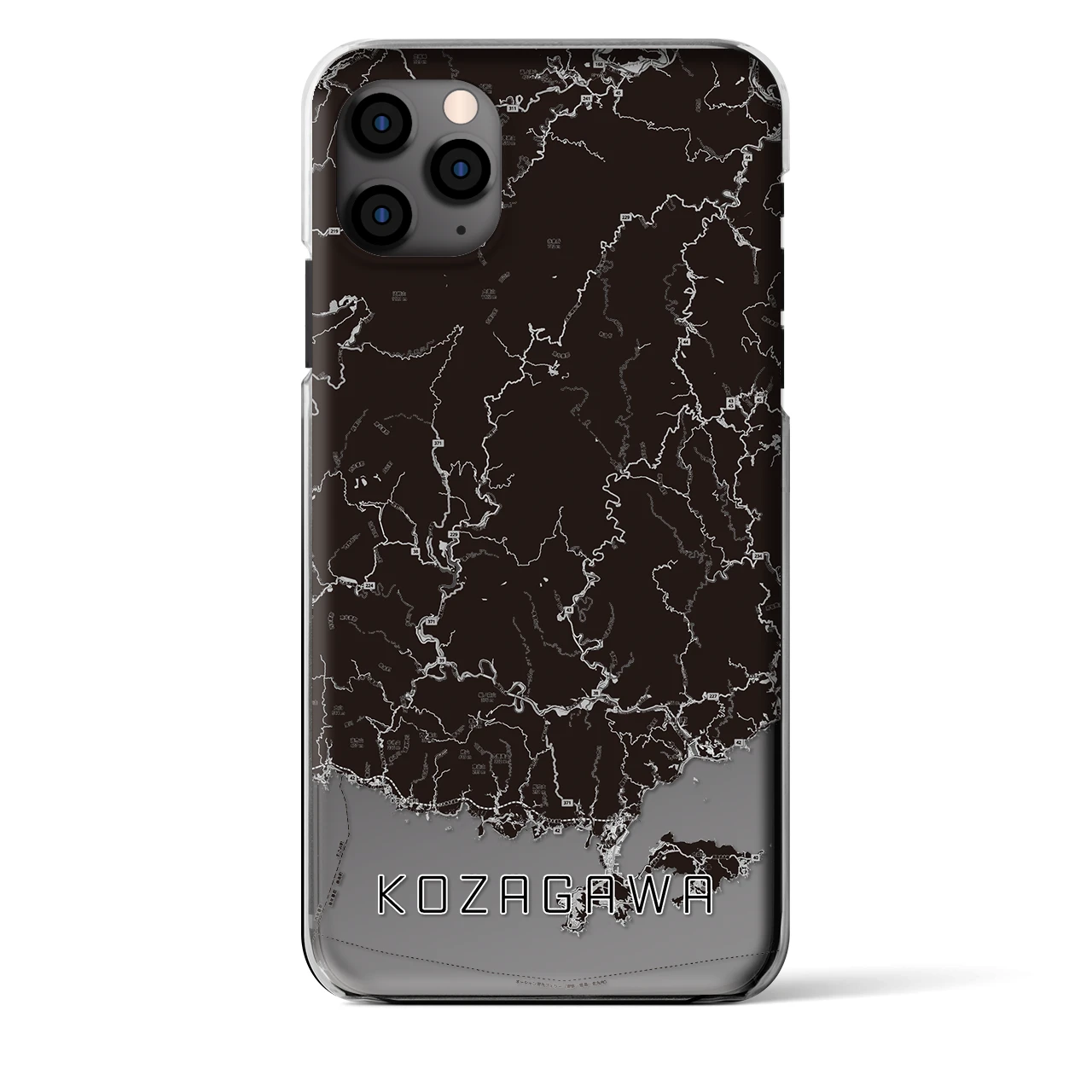 【古座川（和歌山県）】地図柄iPhoneケース（クリアタイプ）