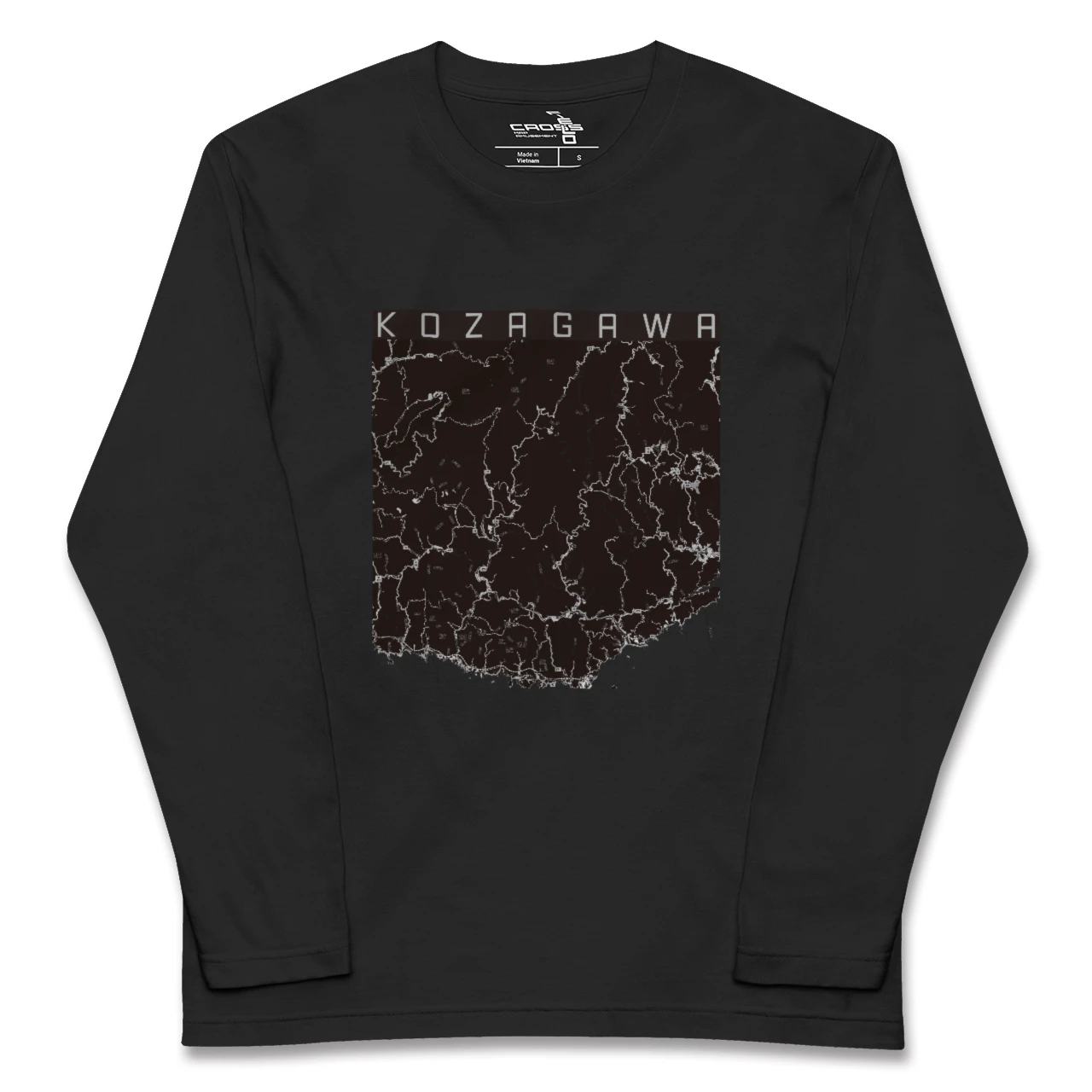 【古座川（和歌山県）】地図柄ロングスリーブTシャツ