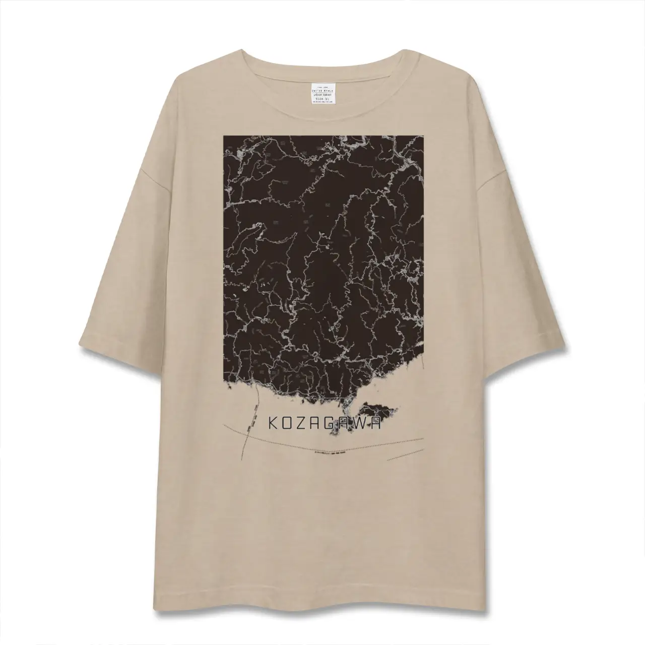 【古座川（和歌山県）】地図柄ビッグシルエットTシャツ