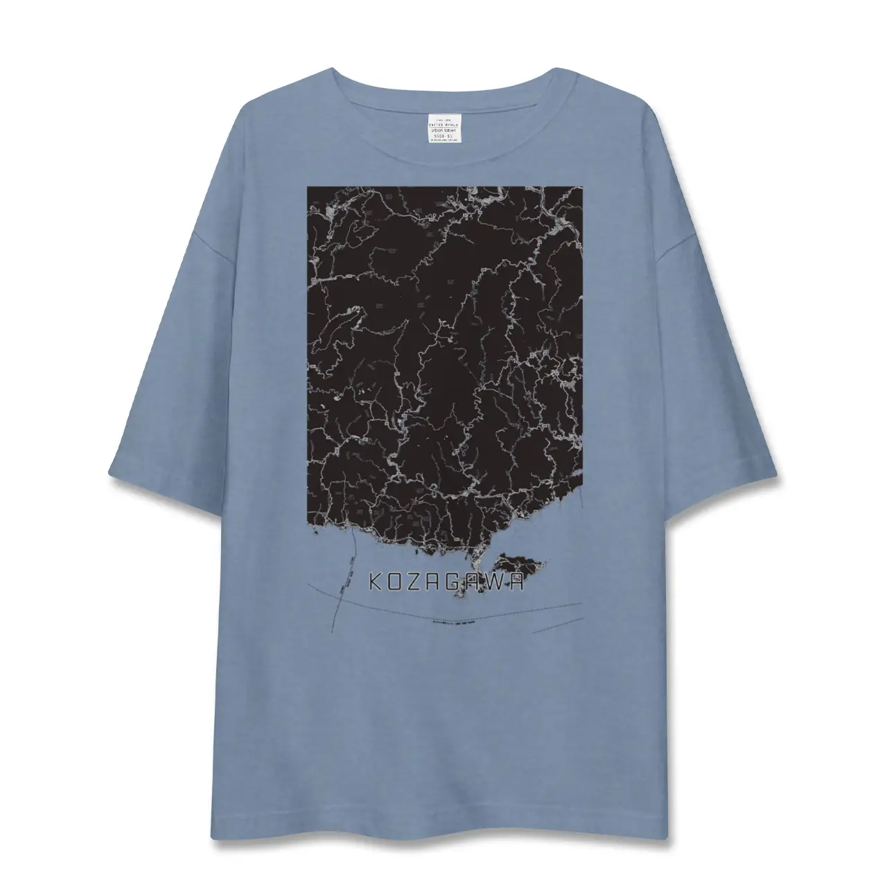 【古座川（和歌山県）】地図柄ビッグシルエットTシャツ