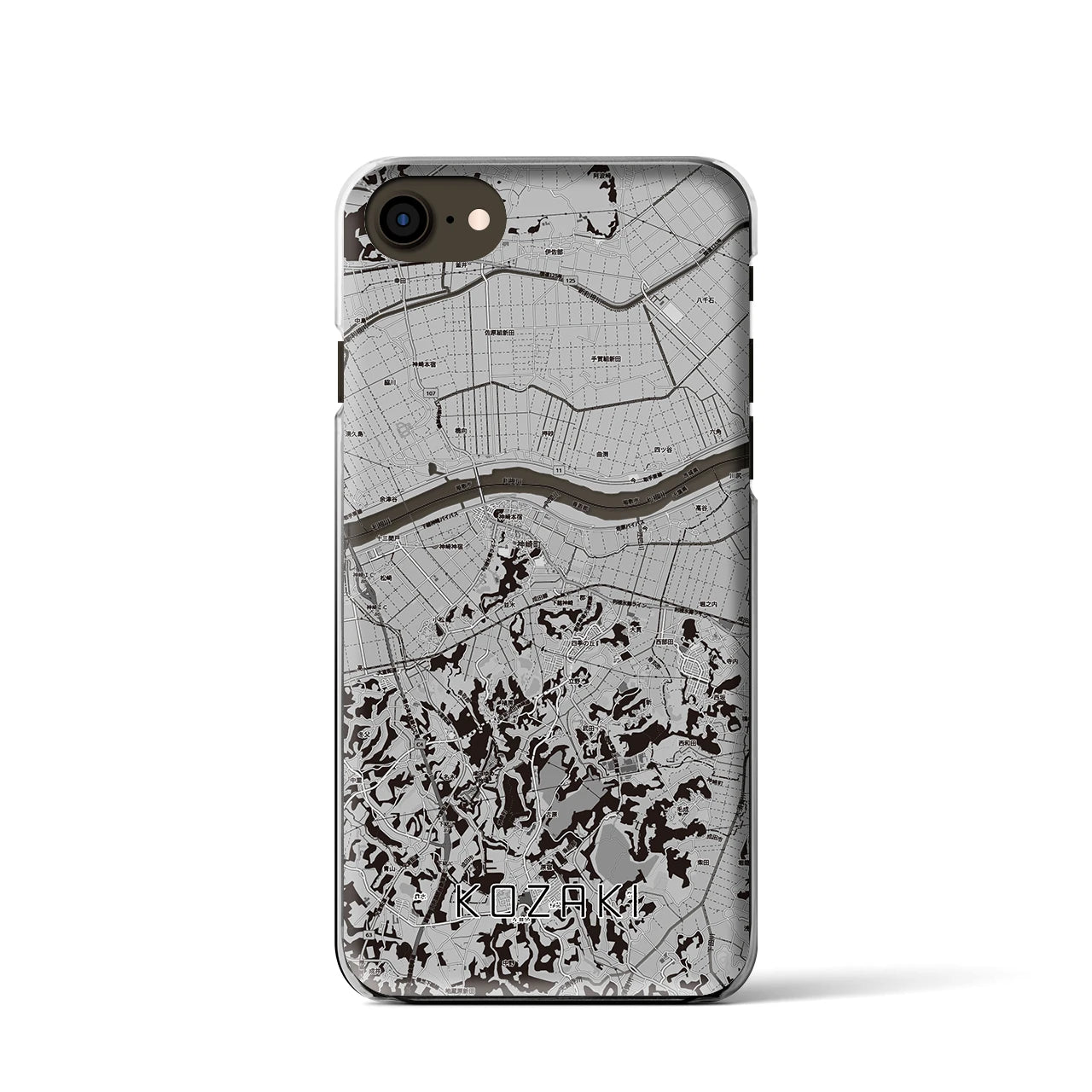 【神崎（千葉県）】地図柄iPhoneケース（クリアタイプ）