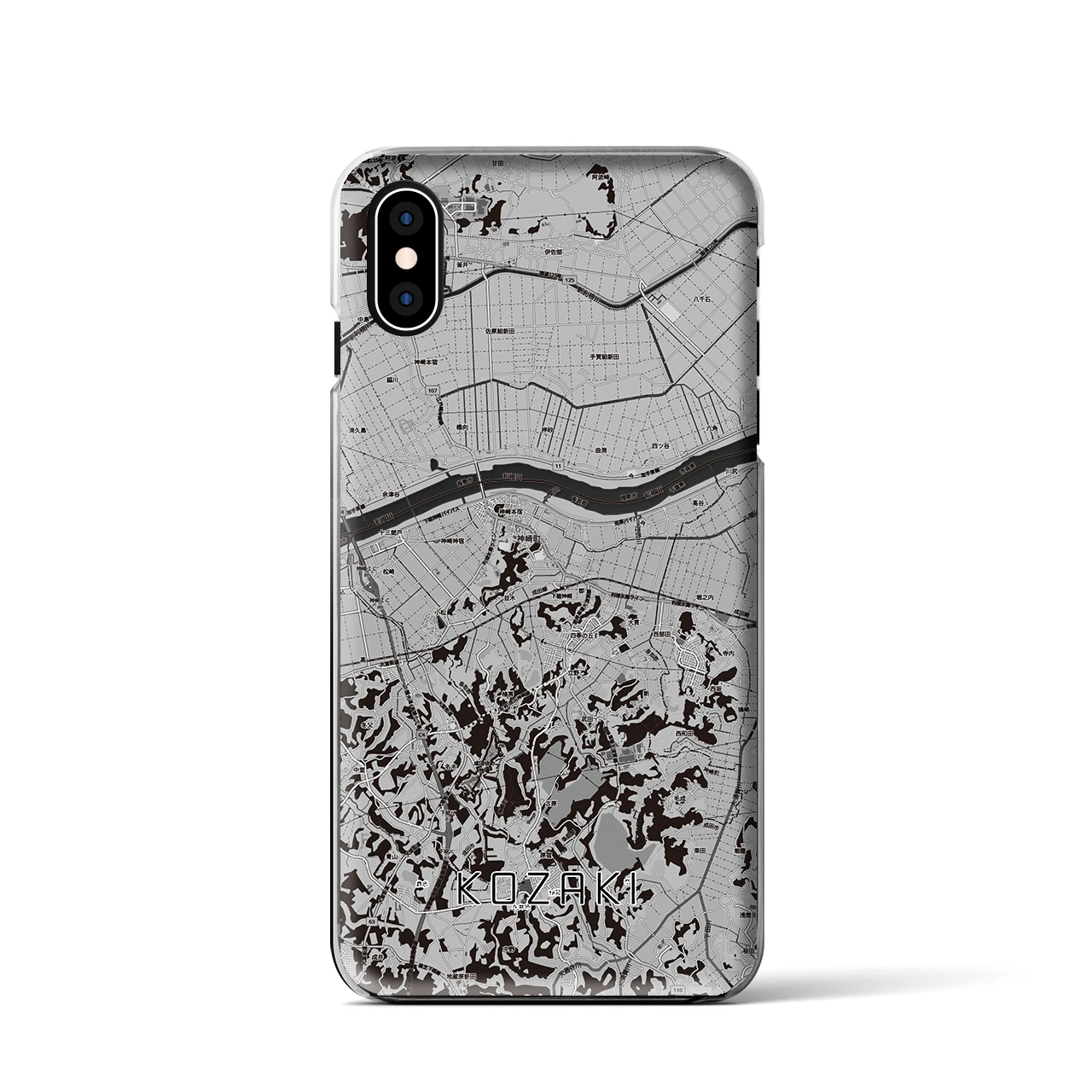 【神崎（千葉県）】地図柄iPhoneケース（クリアタイプ）