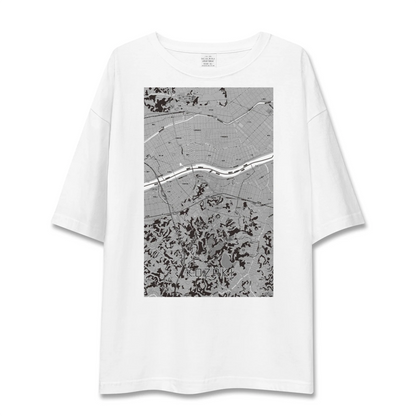 【神崎（千葉県）】地図柄ビッグシルエットTシャツ