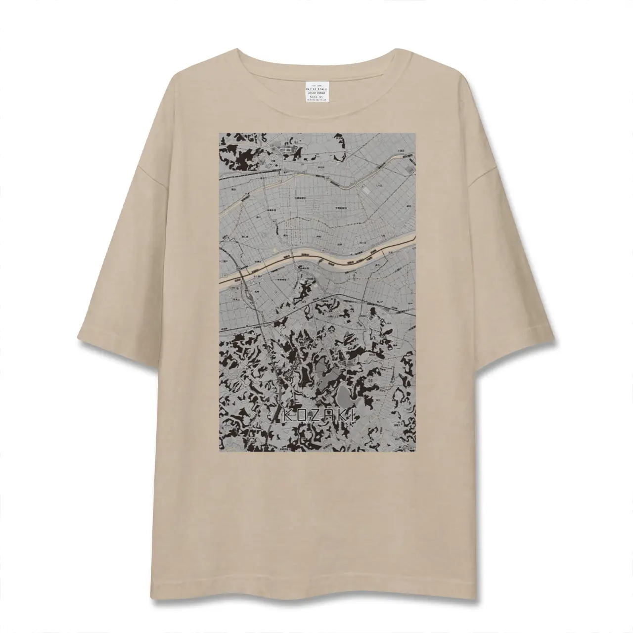 【神崎（千葉県）】地図柄ビッグシルエットTシャツ