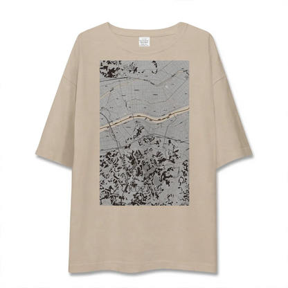 【神崎（千葉県）】地図柄ビッグシルエットTシャツ