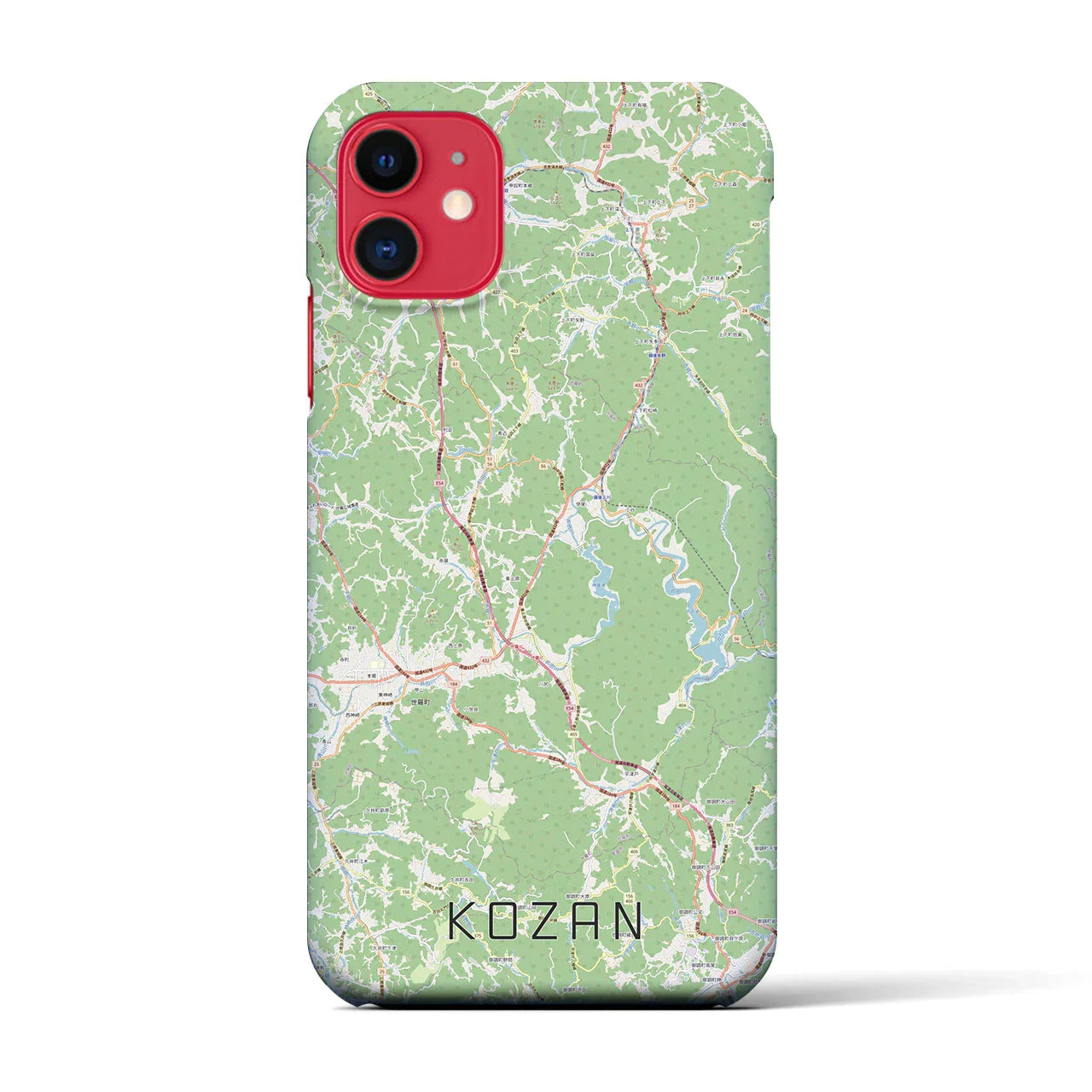 【甲山（広島県）】地図柄iPhoneケース（バックカバータイプ）