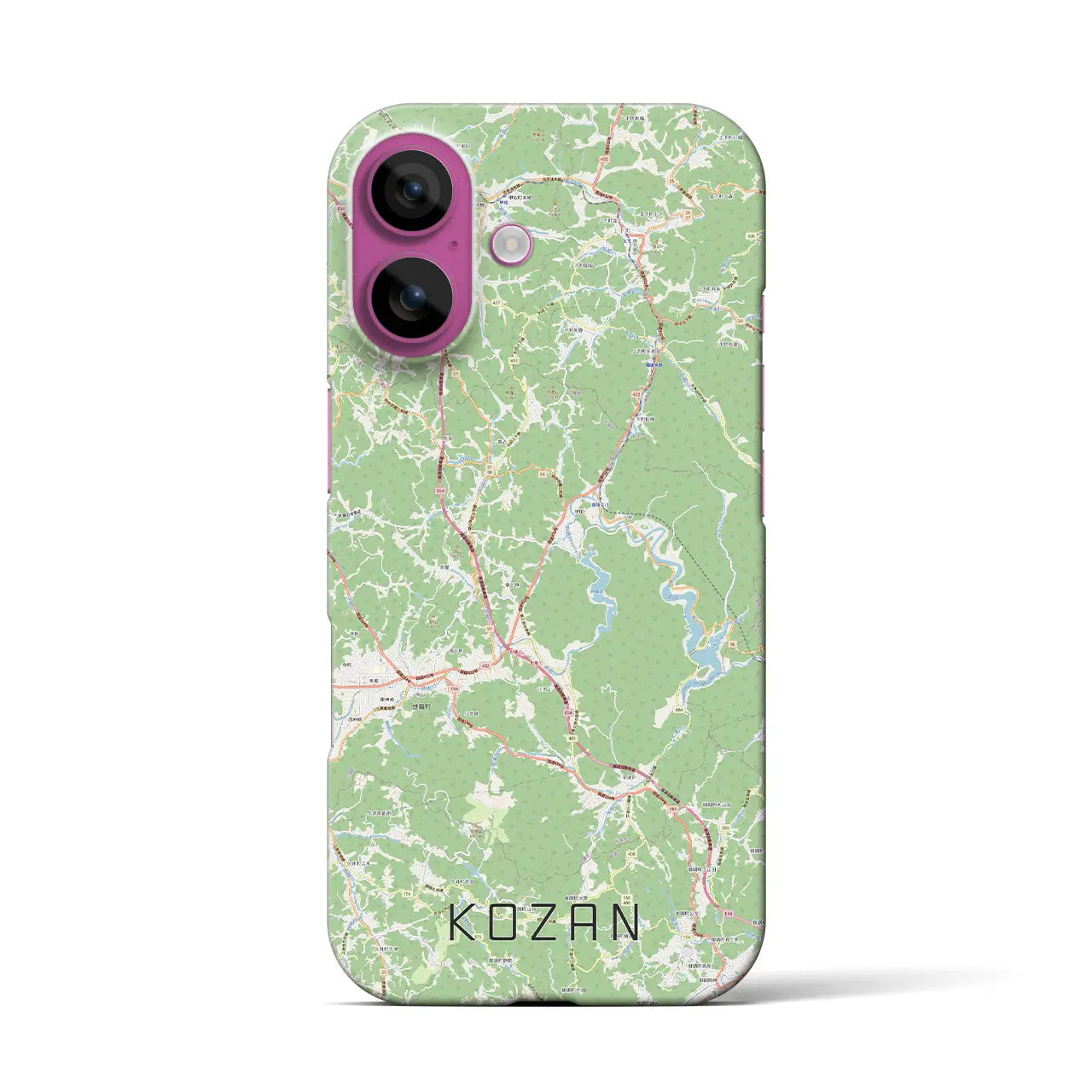 【甲山（広島県）】地図柄iPhoneケース（バックカバータイプ）