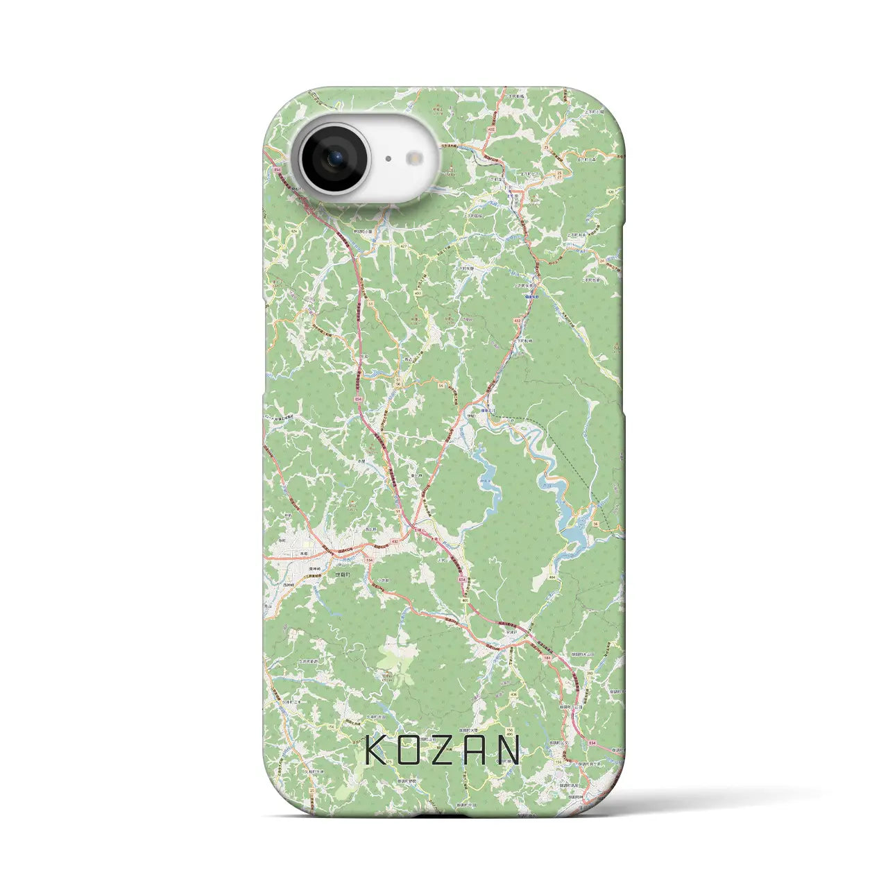 【甲山（広島県）】地図柄iPhoneケース（バックカバータイプ）