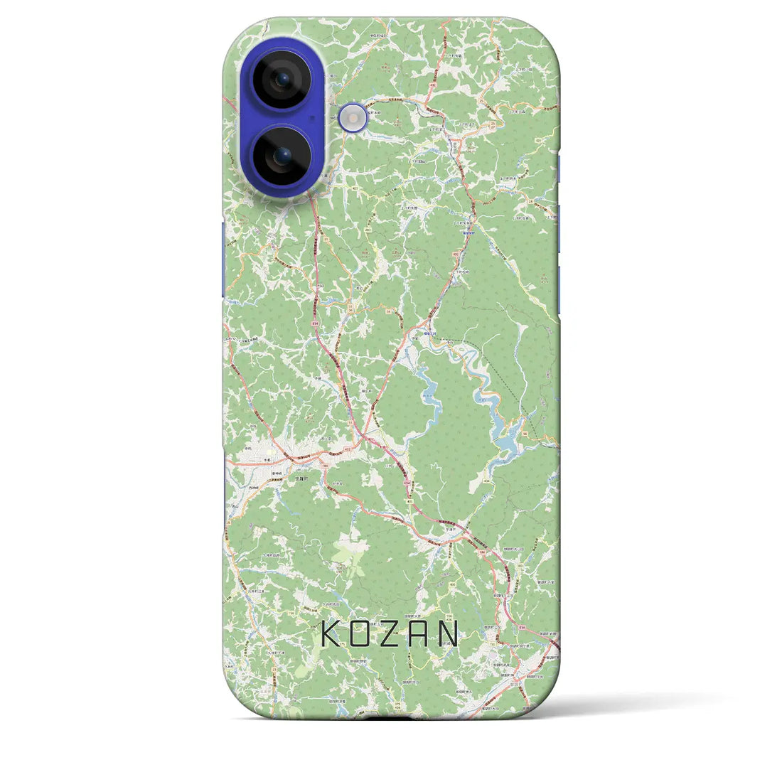 【甲山(広島県)】地図柄iPhoneケース(バックカバータイプ)ナチュラル・iPhone 16 Pro Max 用