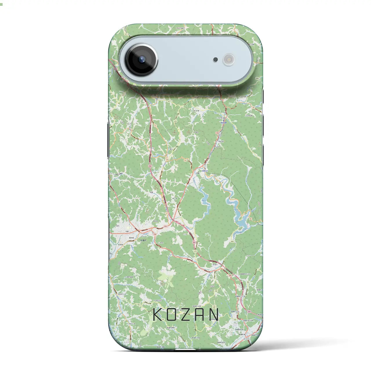 【甲山（広島県）】地図柄iPhoneケース（バックカバータイプ）