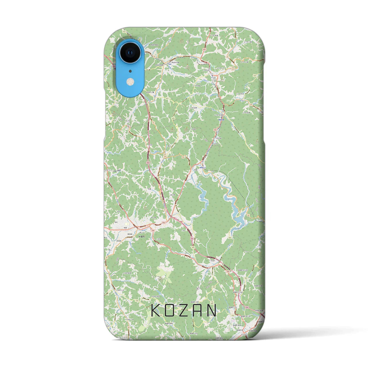 【甲山（広島県）】地図柄iPhoneケース（バックカバータイプ）