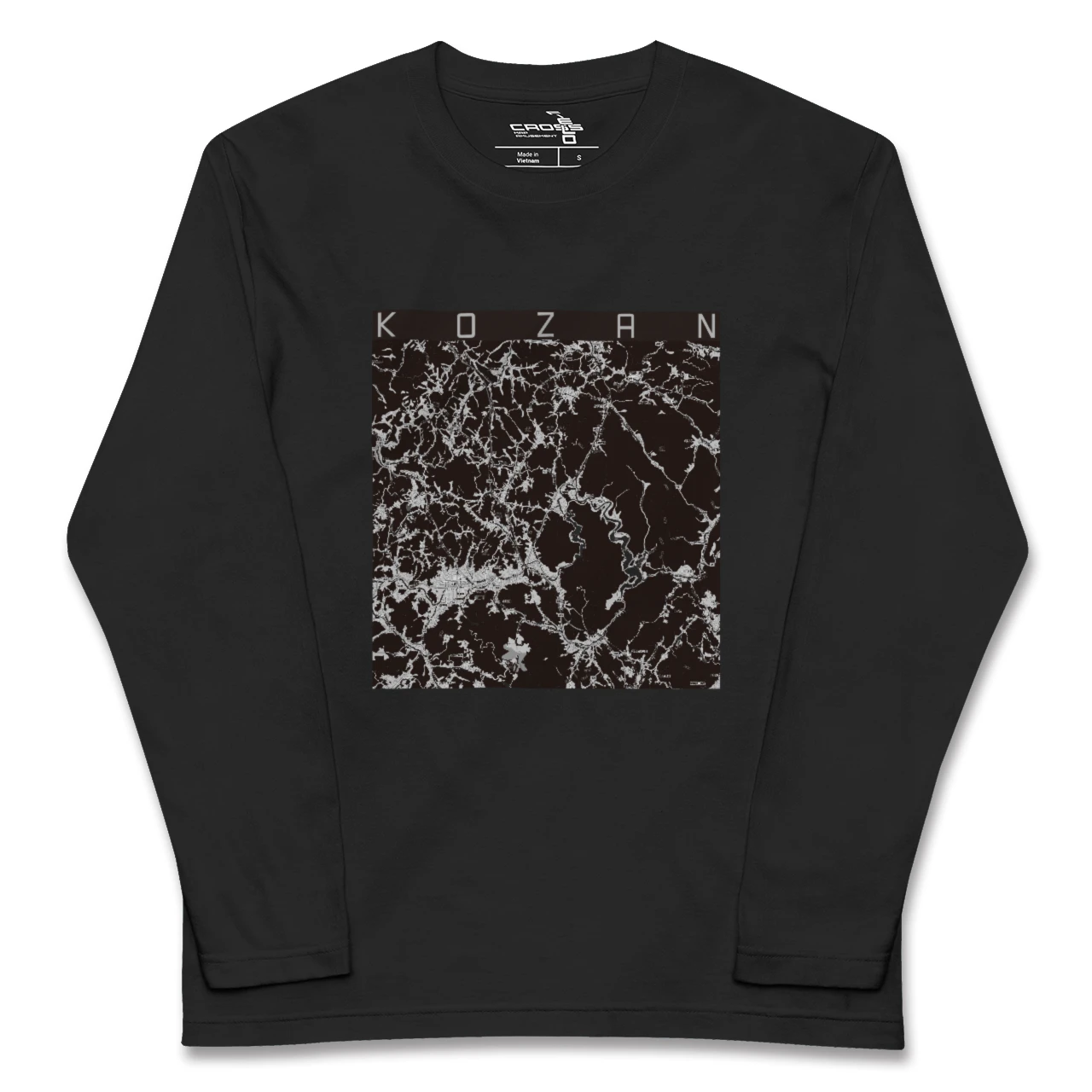 【甲山（広島県）】地図柄ロングスリーブTシャツ