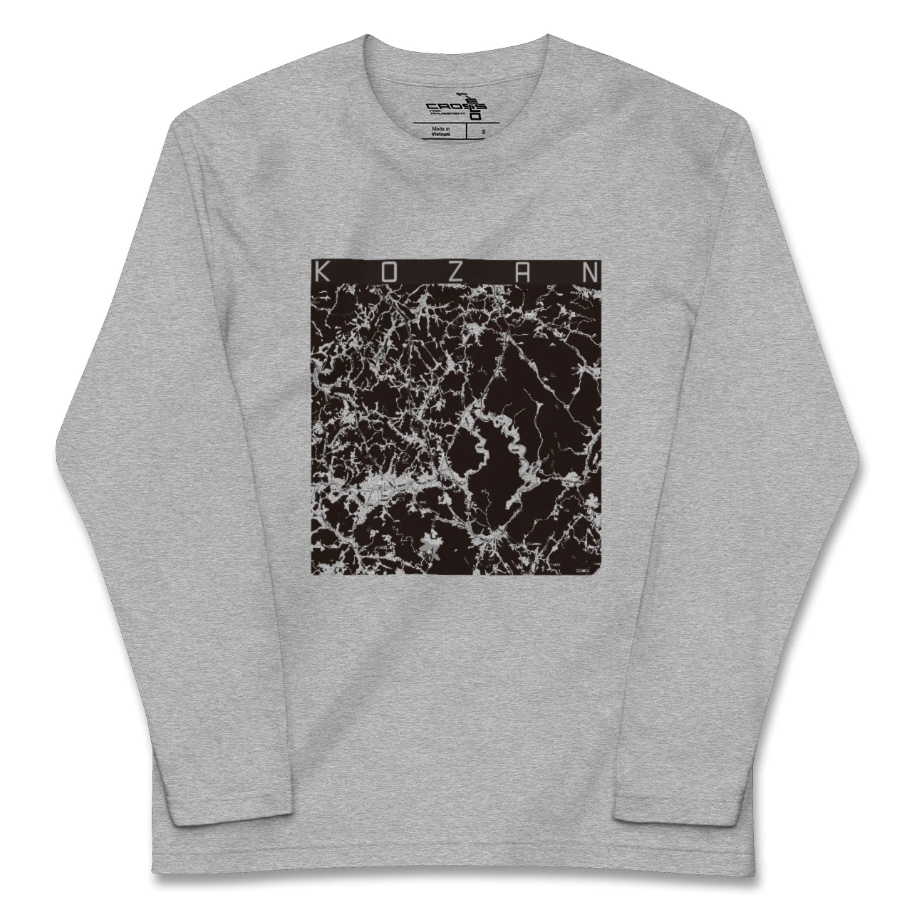 【甲山（広島県）】地図柄ロングスリーブTシャツ