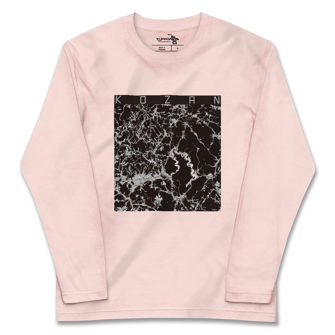 【甲山（広島県）】地図柄ロングスリーブTシャツ