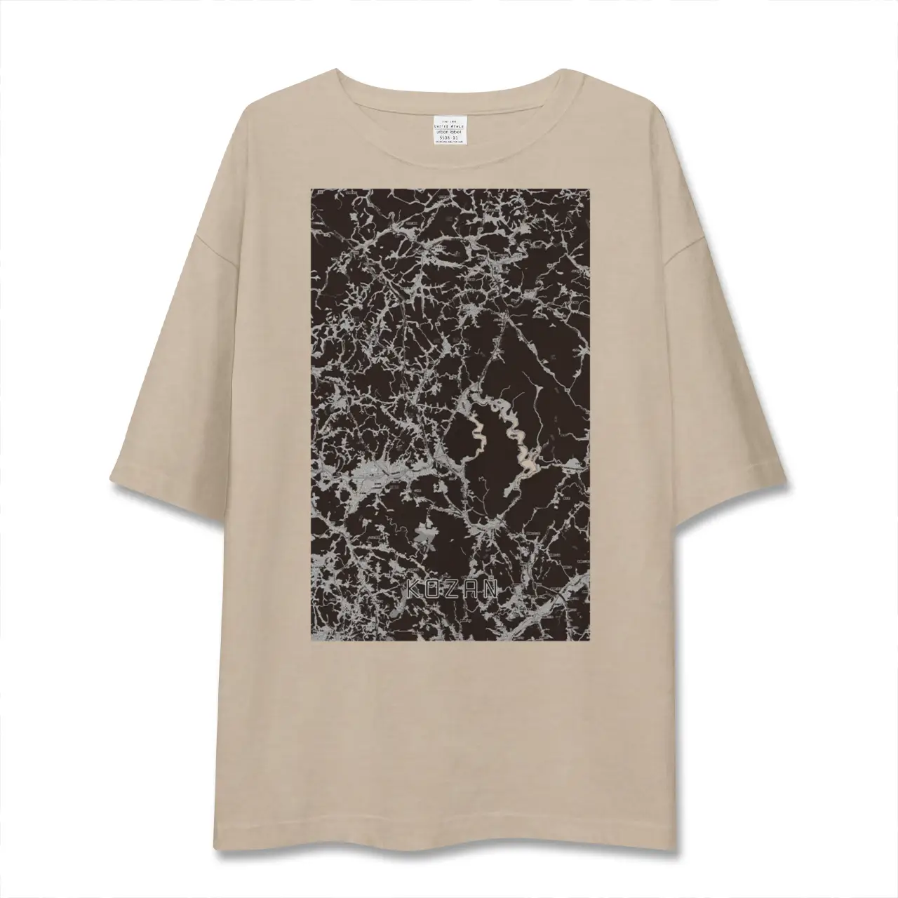 【甲山（広島県）】地図柄ビッグシルエットTシャツ