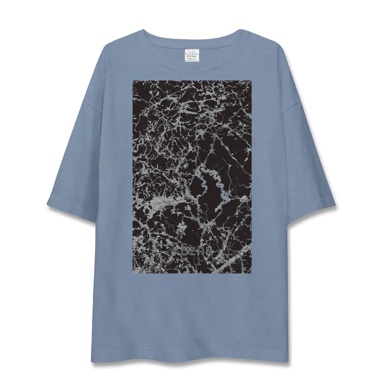 【甲山（広島県）】地図柄ビッグシルエットTシャツ