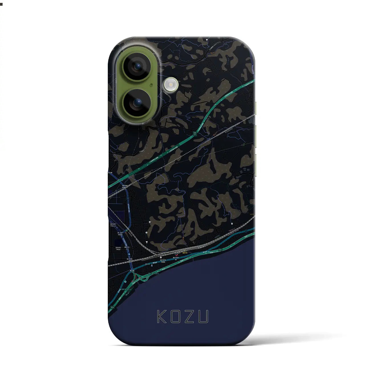 【国府津（神奈川県）】地図柄iPhoneケース（バックカバータイプ）