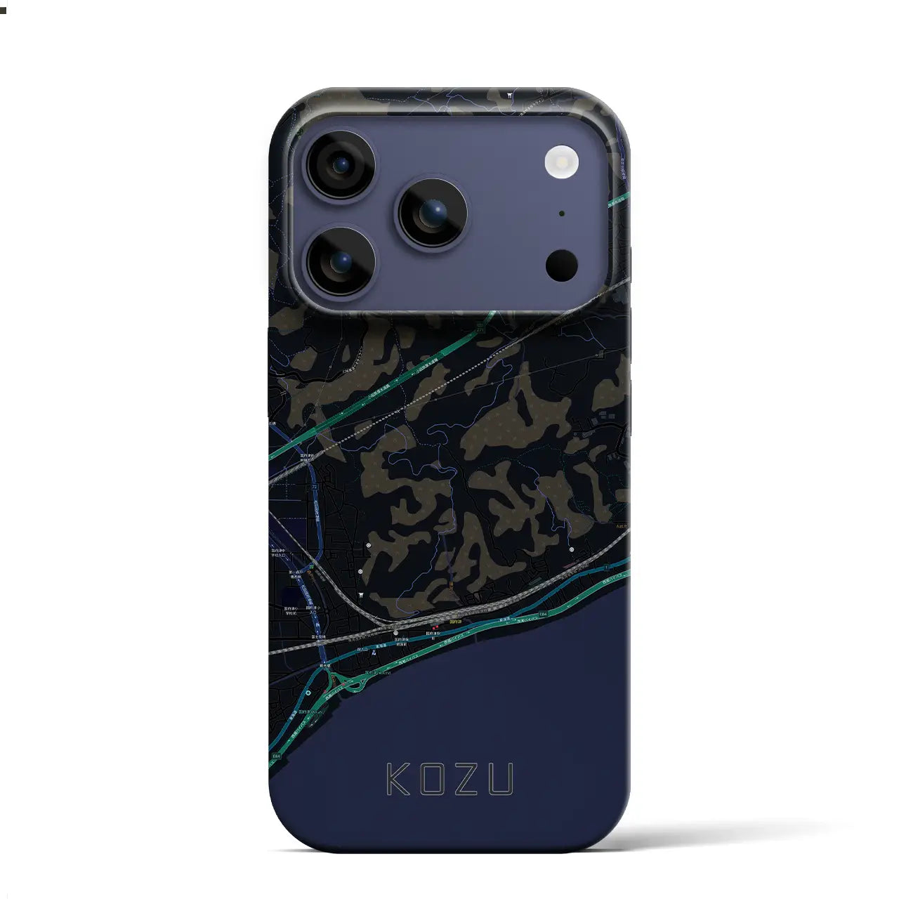 【国府津（神奈川県）】地図柄iPhoneケース（バックカバータイプ）