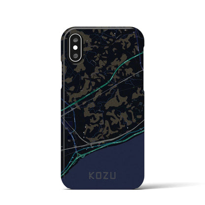 【国府津（神奈川県）】地図柄iPhoneケース（バックカバータイプ）