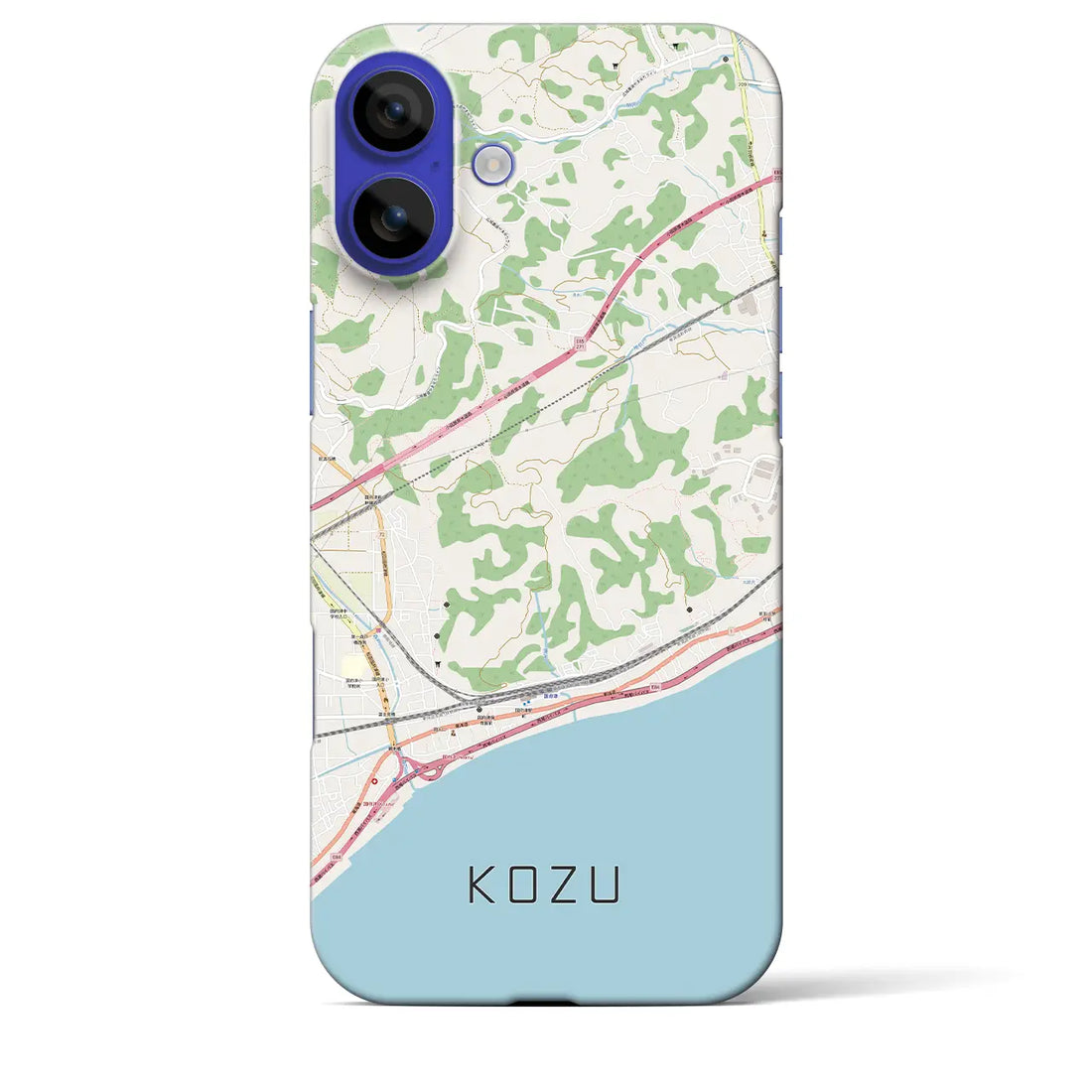 【国府津(神奈川県)】地図柄iPhoneケース(バックカバータイプ)ナチュラル・iPhone 16 Pro Max 用