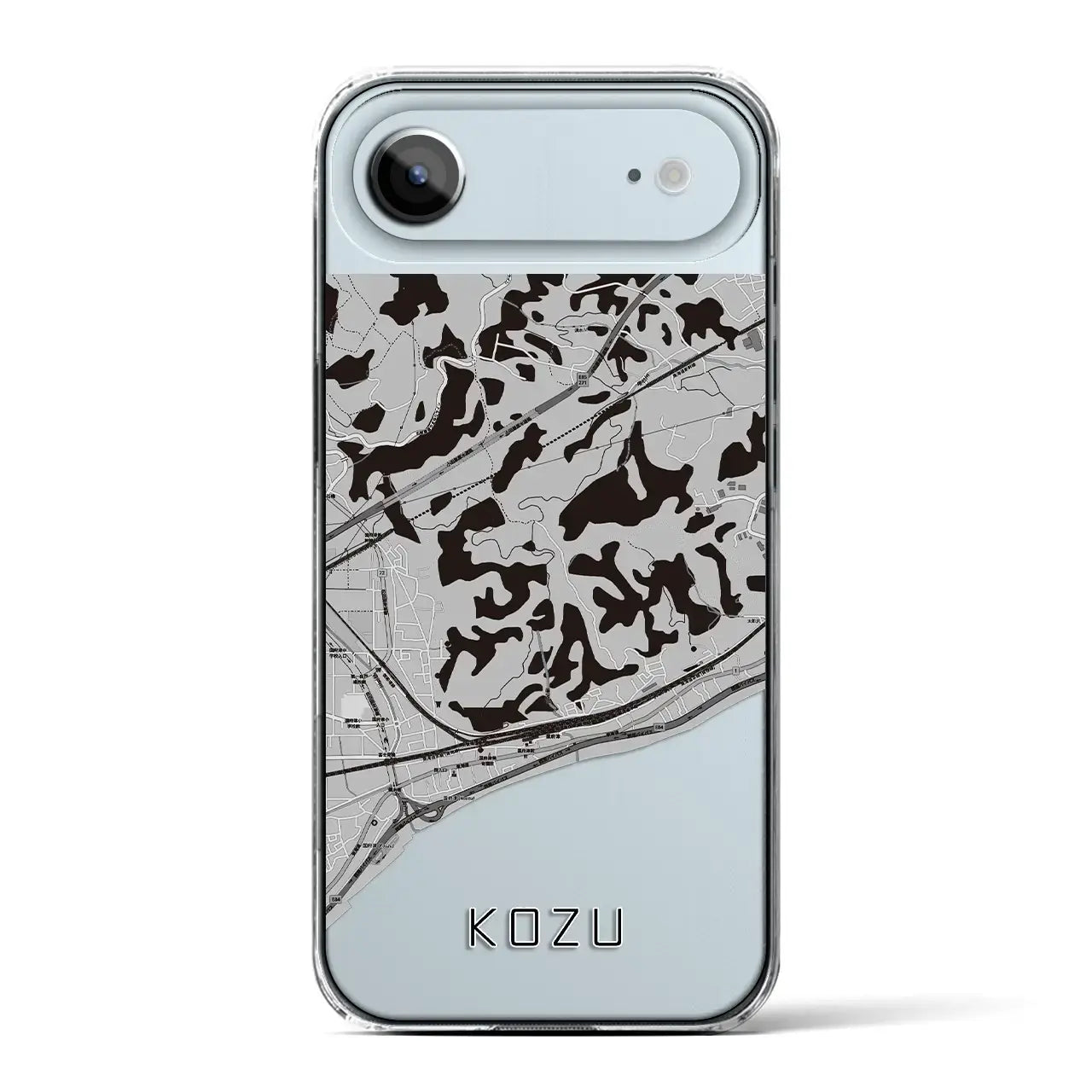 【国府津（神奈川県）】地図柄iPhoneケース（クリアタイプ）