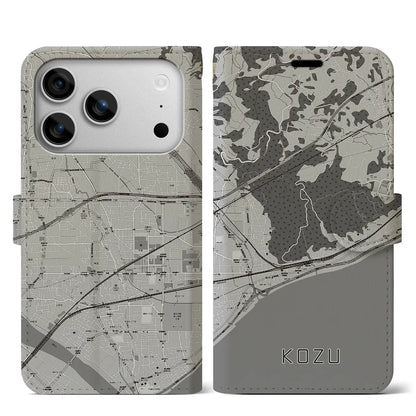 【国府津（神奈川県）】地図柄iPhoneケース（手帳タイプ）