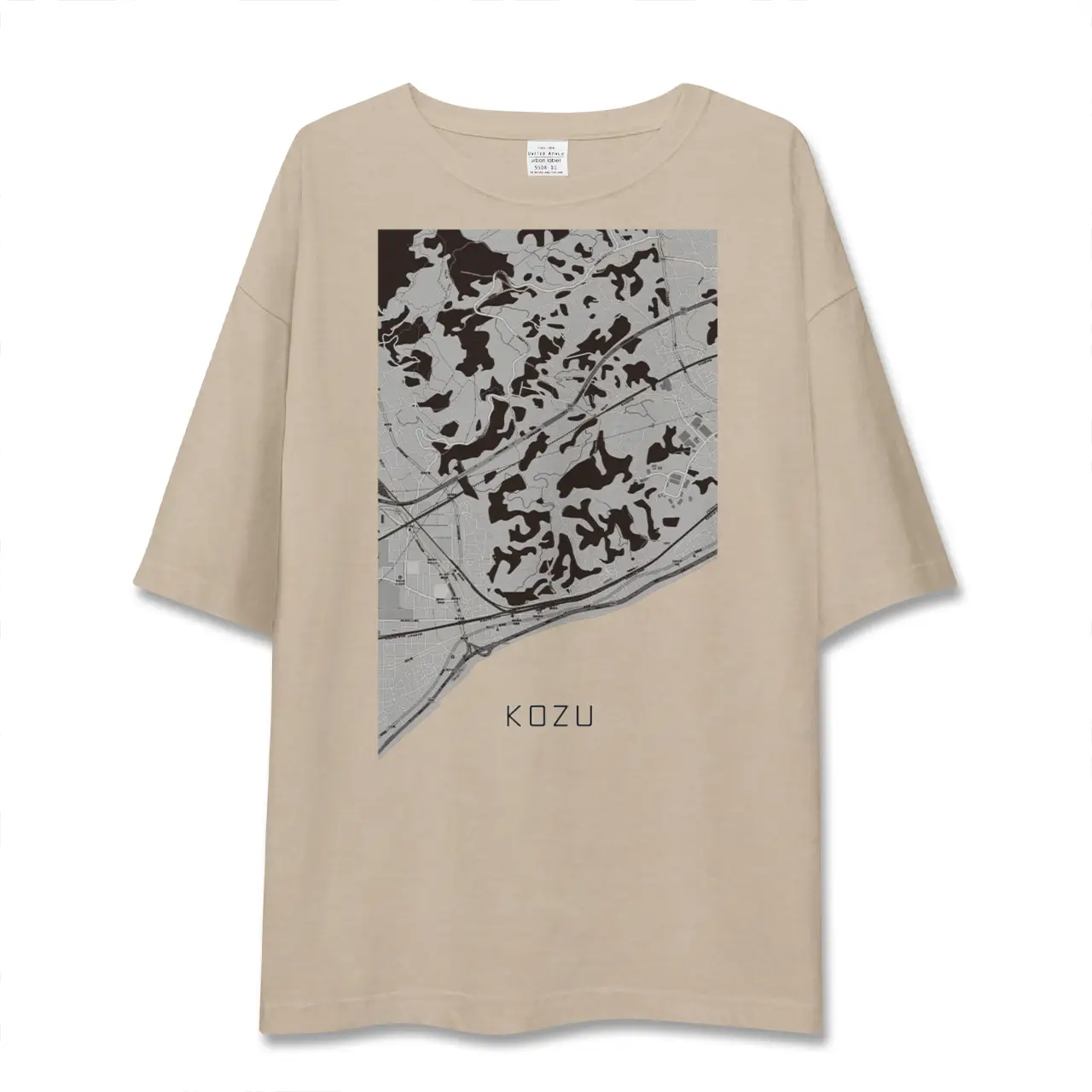 【国府津（神奈川県）】地図柄ビッグシルエットTシャツ
