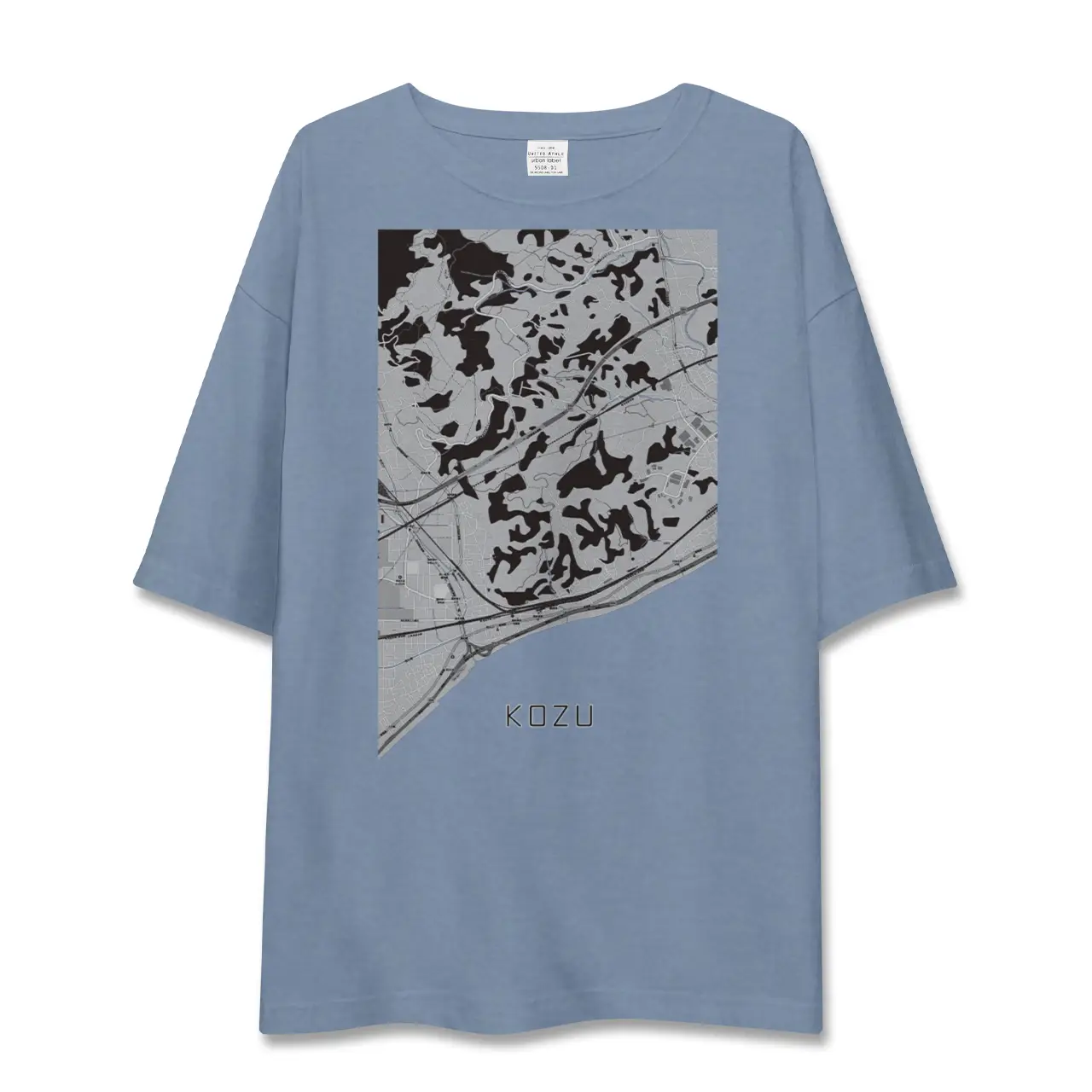 【国府津（神奈川県）】地図柄ビッグシルエットTシャツ
