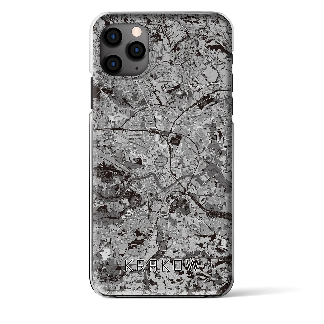 【クラクフ（ポーランド）】地図柄iPhoneケース（クリアタイプ）