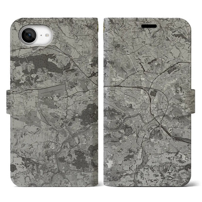 【クラクフ（ポーランド）】地図柄iPhoneケース（手帳タイプ）