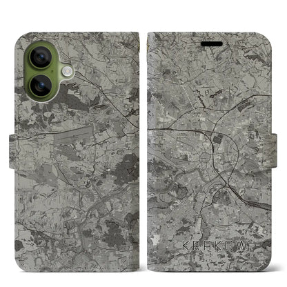 【クラクフ（ポーランド）】地図柄iPhoneケース（手帳タイプ）