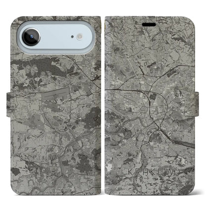 【クラクフ（ポーランド）】地図柄iPhoneケース（手帳タイプ）