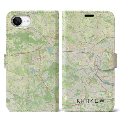 【クラクフ（ポーランド）】地図柄iPhoneケース（手帳タイプ）