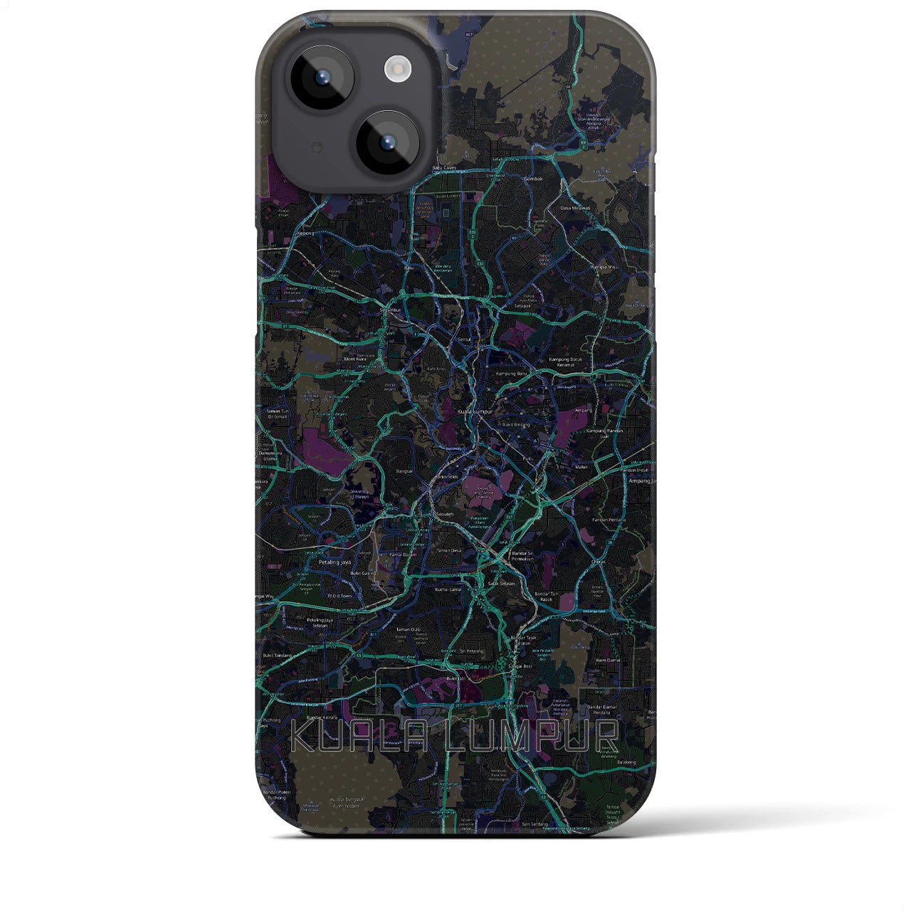 【クアラルンプール（マレーシア）】地図柄iPhoneケース（バックカバータイプ）