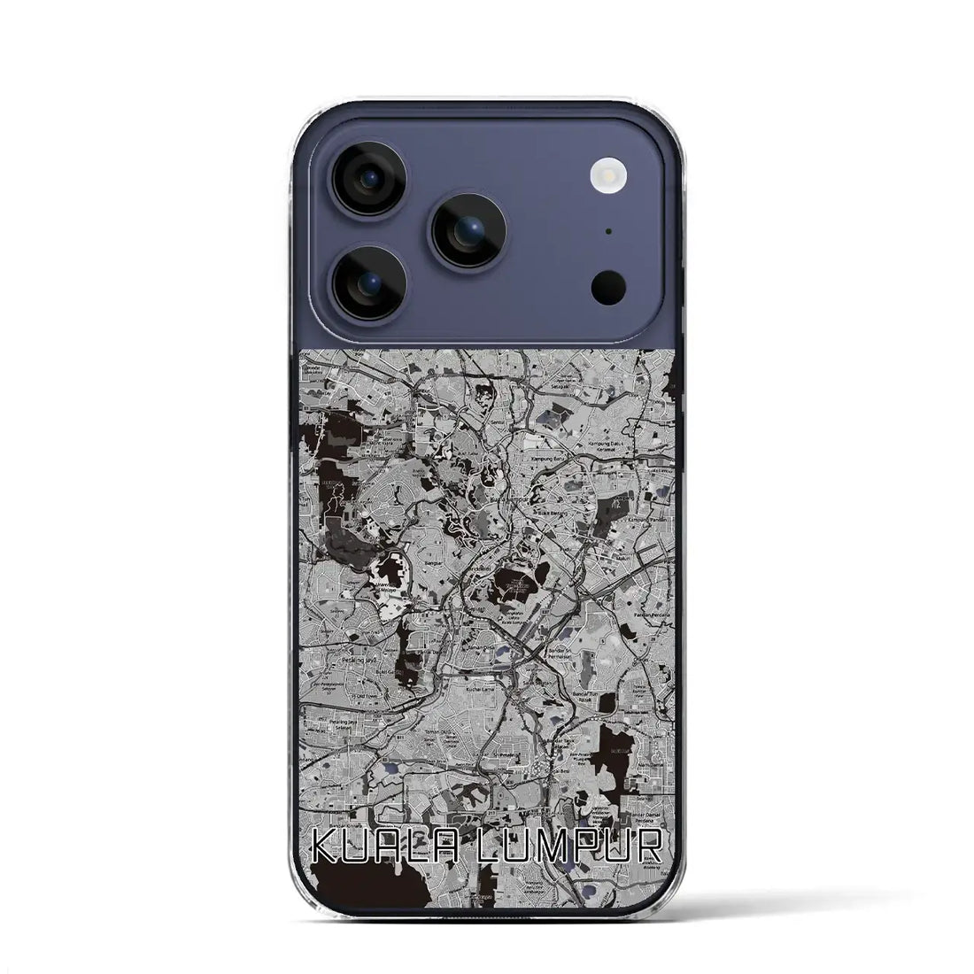 【クアラルンプール（マレーシア）】地図柄iPhoneケース（クリアタイプ）