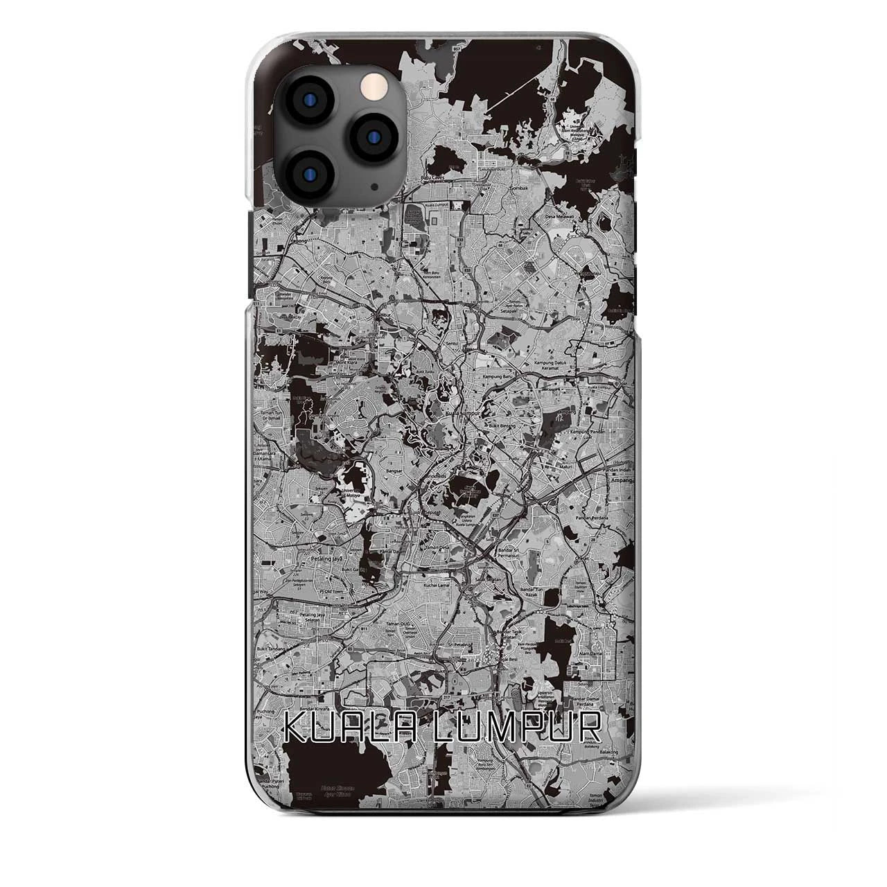 【クアラルンプール（マレーシア）】地図柄iPhoneケース（クリアタイプ）