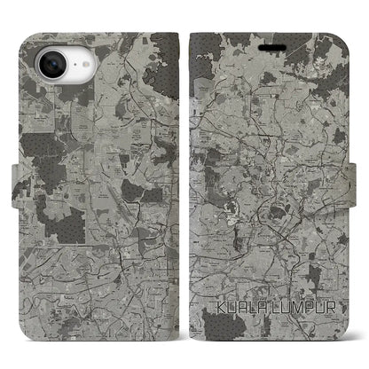 【クアラルンプール（マレーシア）】地図柄iPhoneケース（手帳タイプ）