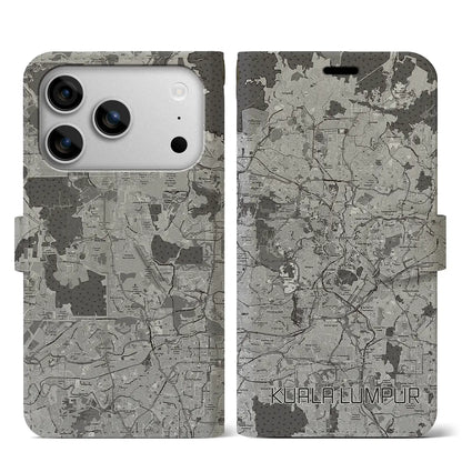 【クアラルンプール（マレーシア）】地図柄iPhoneケース（手帳タイプ）