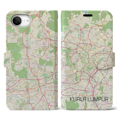 【クアラルンプール（マレーシア）】地図柄iPhoneケース（手帳タイプ）