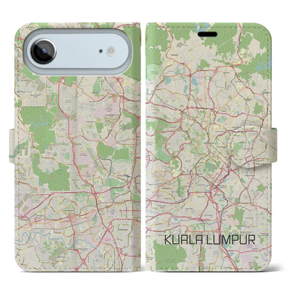 【クアラルンプール（マレーシア）】地図柄iPhoneケース（手帳タイプ）
