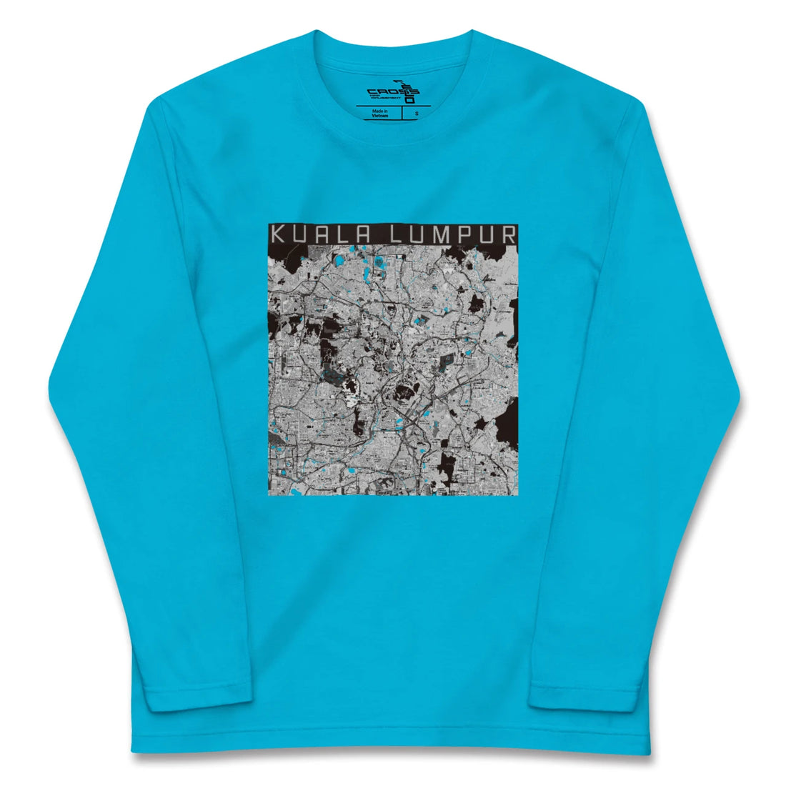 【クアラルンプール(マレーシア)】地図柄ロングスリーブTシャツ