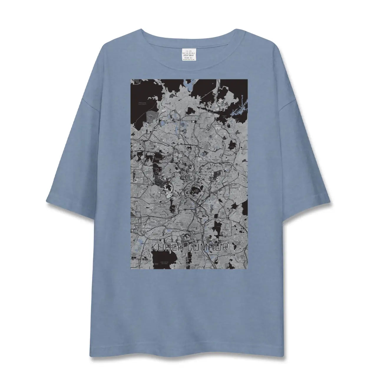 【クアラルンプール（マレーシア）】地図柄ビッグシルエットTシャツ