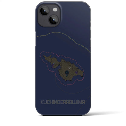 【口永良部島（鹿児島県）】地図柄iPhoneケース（バックカバータイプ）