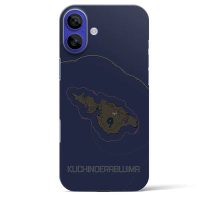 【口永良部島（鹿児島県）】地図柄iPhoneケース（バックカバータイプ）