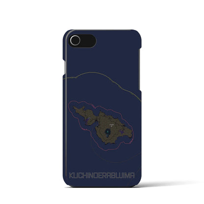 【口永良部島（鹿児島県）】地図柄iPhoneケース（バックカバータイプ）