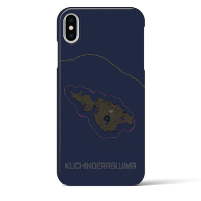 【口永良部島（鹿児島県）】地図柄iPhoneケース（バックカバータイプ）