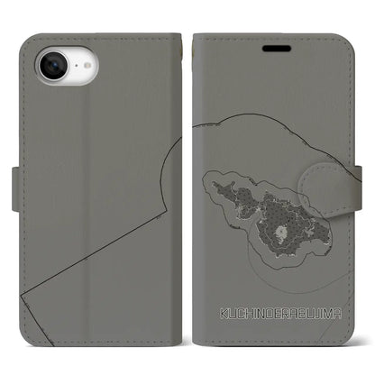 【口永良部島（鹿児島県）】地図柄iPhoneケース（手帳タイプ）