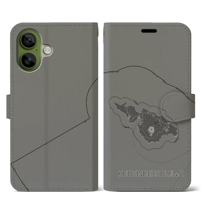 【口永良部島（鹿児島県）】地図柄iPhoneケース（手帳タイプ）