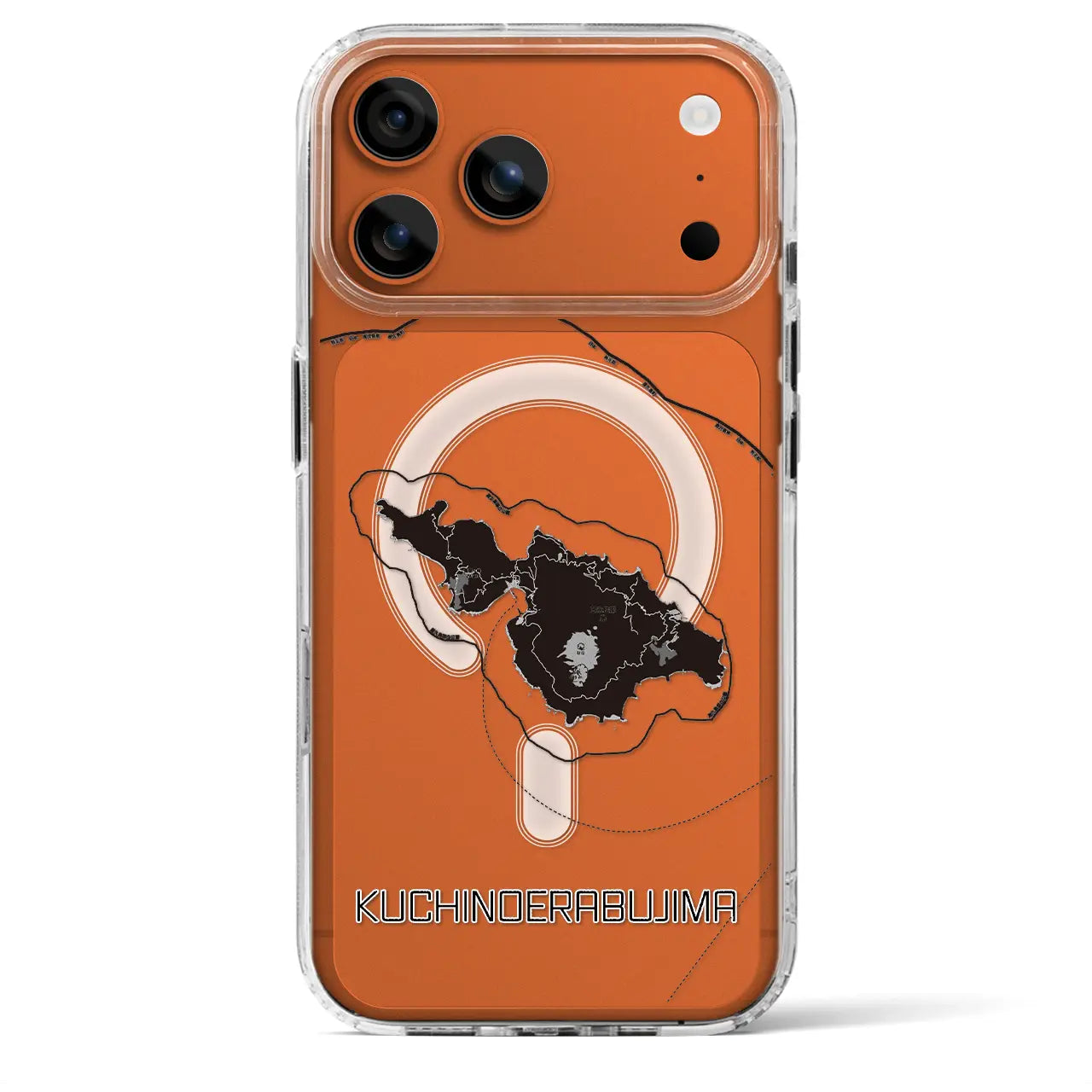 【口永良部島（鹿児島県）】地図柄iPhoneケース（MagSafeタイプ）